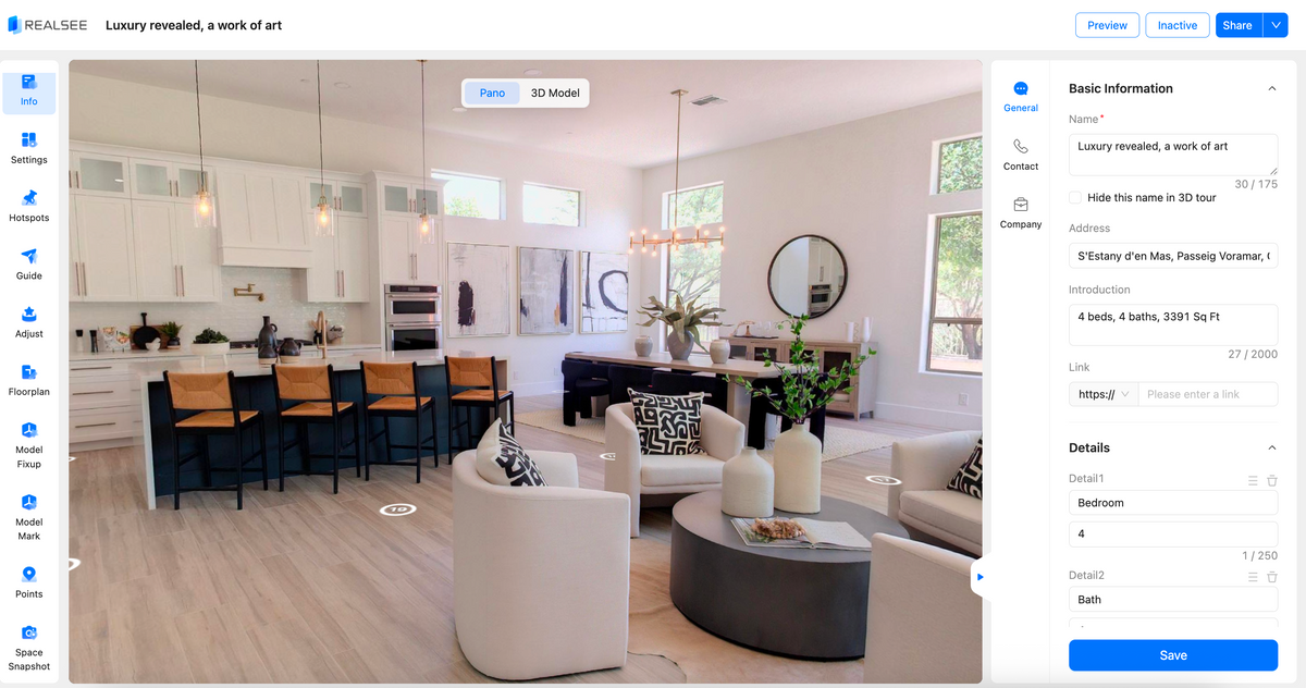 Realsee Console: Edit, Customize, and Publish Your 3D Spaces