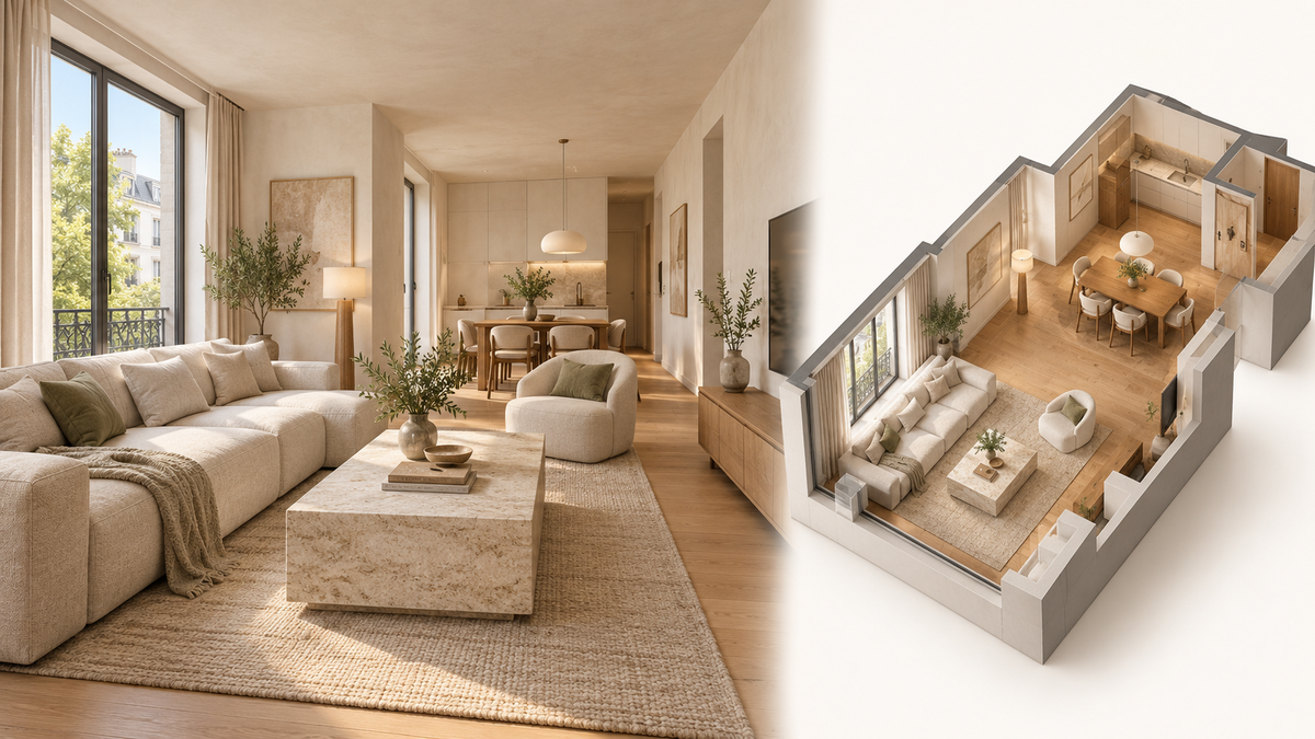 Panorama views and a textured 3D model overview